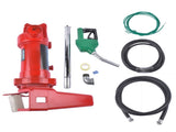 15 GPM 12V Fuel Transfer Pump Cast Iron with Discharge Hose Automatic Green Nozzle for Trucks 19700036