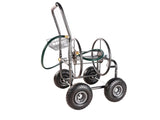 ZNTS Garden Hose Reel Cart - 4 Wheels Portable Garden Hose Reel Cart with Storage Basket Rust Resistant W227P194231