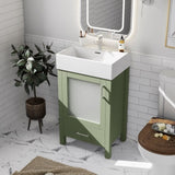 20-Inch bathroom vanity with ceramic sink and ample storage - ideal for small bathrooms WF324691AAF