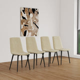 Dining Chairs Set of 4,Modern Kitchen Dining Room Chairs,Upholstered Dining Accent Chairs in linen 07819100