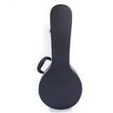 Hardshell A-Style Microgroove Pattern Leather Wood Mandolin Case Black 50934561