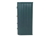 Army Green Wall-Mounted Bathroom Cabinet with Mirror, 2 Mirrored Doors & Open Shelf, Farmhouse Metal W3122P272875
