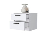 White 2-Drawer Nightstand B062P175087