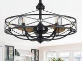 28-Inch Ceiling Fan with Light, DC Reversible Motor, 3 ABS Blades, Remote Control Included,for W934P608445