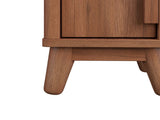 Slim Bathroom Storage Cabinet with Toilet Paper Holder, Walnut Finish 28207532