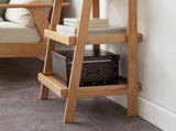 Storage Bench, 3-Tier Beech Wood Shoe Rack for Entryway, Premium Storage Organizer for Bathroom, 96916004
