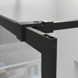 Goodyo 34" Shower Screen Door Walk-in Wet-room, Black, 3-panel Style D16384334