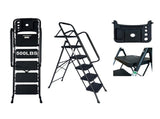 Step Ladder, Folding Step Stool with Wide Anti-Slip Pedal, Sturdy Steel Ladder, Convenient Handrail, W2660P468424