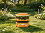 12.6" Sculptures Garden Statues, Double Burger Stool Garden Statue, Magnesium Oxide Stone Composite W6572P574573