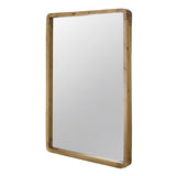 24"x36" Rectangle Wood Mirror, Farmhouse Wall Decor for Living Room Bedroom Entryway W2078126449