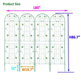 4 Pack Metal Garden Trellis 86.7" x 19.7" Rustproof Trellis for Climbing Plants Outdoor Flower W1586135959