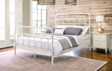 White Full Bed with Spindle Headboard B062P215388
