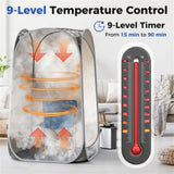 Sauna Room for Home Spa RelaxationSteam Generator Gray 09552087