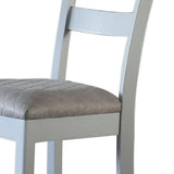 Two Tone Grey and Pearl Grey Ladder Back Side Chairs B062P182718