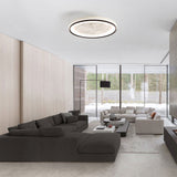 19 Inch RGB Dimmable Led Enclosed Ceiling Fan with Light Flush Mount Bladeless 6 Speed Remote W934P262275