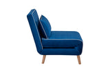 CANON Modern Velvet Foldable Sofa Bed with Piping Design - 3-Position Adjustable Backrest, Converts W3391P324987