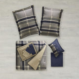 Twin XL Plaid Comforter Set with Bed Sheets B03595827
