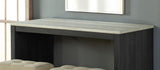 Two-Tone Design Transitional Black 3pc Dining Set Table 2x Stools Tufted Beige Seats Dining Room B2741P301915