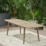 Outdoor Acacia Wood Expandable Dining Table, Gray 65428.00GRY
