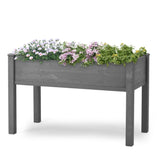 ZNTS Raised Garden Bed with Legs, Elevated Wooden Planter Box for Outdoor Plants W1390P160712