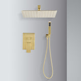 10 inch Shower Head Bathroom Luxury Rain Mixer Shower Complete Combo Set Wall Mounted TH6001BG