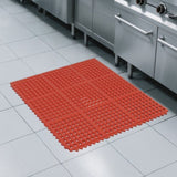 1PC Red Rubber Anti-Fatigue Kitchen Mat, 90x90x1.2cm, Thick Non-Slip Floor Mat 50548526