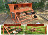 3-in-1 Nesting Boxes for Chickens with Perch and Swing- Wooden Chicken Nesting Box for Poultry 3 18367101