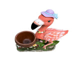 Outdoor Garden Sculpture Flamingo Flower Pot Planter - Unique Yard Statue Decoration, Interesting W5398P454683