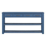 ZNTS U_Style Stylish Entryway Console Table with 4 Drawers and 2 Shelves, Suitable for Entryways, Living WF319384AAV