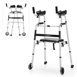 Elderly Rehabilitation Walker 2 Modes, Soft Seat, 5" Wear-Resistant Wheels, 1-Click Fold, 11211392