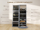 Floor standing jewelry cabinet with LED lights 95715941