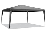 1010ft Black Outdoor Canopy Gazebo with 4 Removable Side Panels, 2 Zipper Doors 39512955
