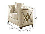 Velencia Modern Style Chair made with wood in Cream B009139135