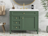 30'' Bathroom Vanity with Top Sink, Modern Bathroom Storage Cabinet with 2 Drawers and a Tip-out N710P206904F