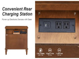 Farmhouse 3 Drawer Nightstand with Charging Station, Wood Dresser Chest of Drawers with USB & Type-C W3720P568498