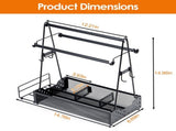 Portable Grill Utensil Caddy, MultiSpace Metal BBQ Storage Organizer with Detachable Parts, Easy 30205161
