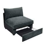 Armless sofa Velvet-Grey W3041P293505