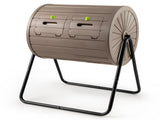 Dual Chamber Compost Tumbler 37.5Gal 360&deg Rotating Compost Bin with Stirring Blades for 83735860