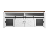 U_STYLE 59.3''Sideboard with Sliding Barn Door and Mesh Panels,Farmhouse Buffet with Open 88179464