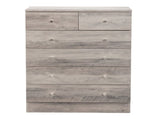 25.98"*12.99"*35.04" 5-Tier 6-Drawer Cabinet Drawer Dresser with Gold Handles Gray 55794505