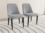 A set of 2 dining chair, modern style chair made of high-quality PU Leather fabric with thick soft 55056687