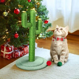 ZNTS 26in Cactus Cat Scratching Post, Cute Cat Scratcher with Natural Sisal Posts & Flower Toppers for 48403907