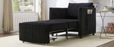 Upholstered Convertible Sleeper Sofa, 31.5" Pull Out Sofa Bed with 5-Position Adjustable Backrest, N719P272689B