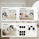 108'' Modular Sectional 3-Seater Cloud Sofa,Corduroy Convertible Sofa Bed ,living room. 92004824