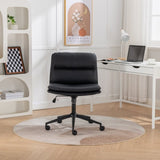 ZNTS Bizerte Adjustable Swivel Criss-Cross Chair, Wide Seat/ Office Chair /Vanity Chair, Black T2574P181617