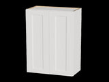 24" White Shaker Solid Wood Wall Cabinet, 3 adjustable shelves, softclose hinges, RTA wallmounted, W5662P465992