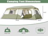 8 Person Tent Setup in 60 Seconds with Rainfly & Windproof Tent with Carry Bag for Family 49416051