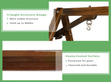 188*135*170cm 600lbs Fir Suitable For 4ft Swing Chair Wood Swing Frame Carbonized Color 15911757