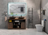 60 x 36 Inch LED Bathroom Mirror with Front and Backlight, Wall Mounted Vanity Mirror, Anti-Fog, W2287P280115