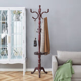 Walnut Colored Solid Wood Hanger, Modern And Simple Coat And Hat Rack, Resin Stainless Steel W1151P276809